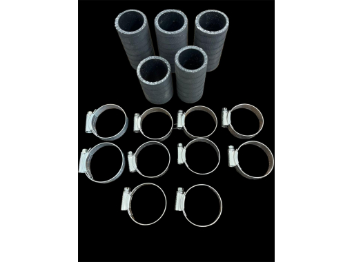 Cooling hose kit (Btm, Top x 3, Pump) inc hose clips Image 1