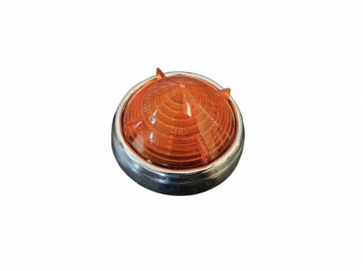 Chrome ring and amber lens for rear indicator